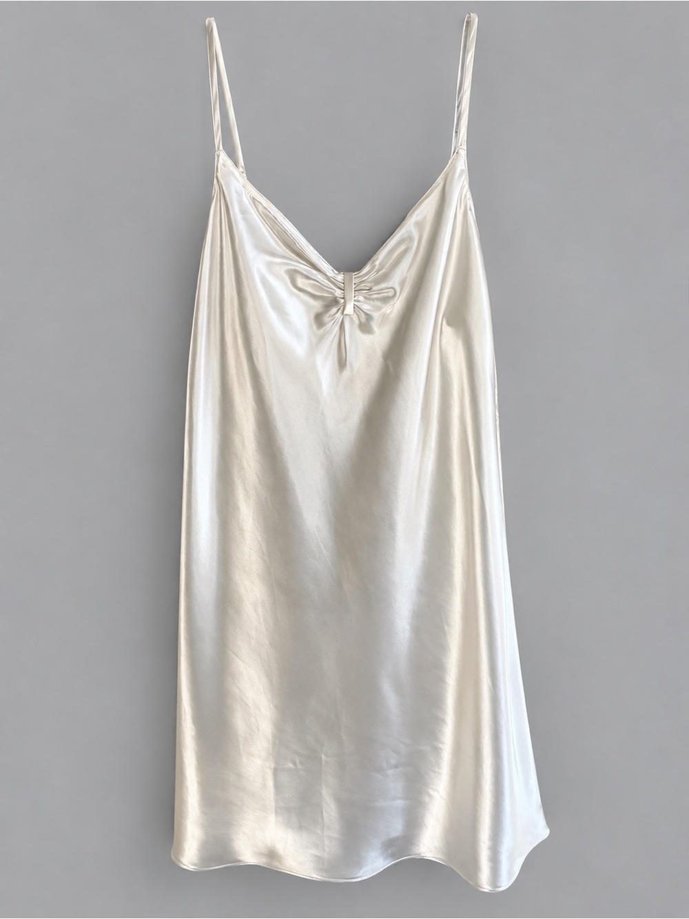 White Satin Lace Slip Dress Size XL Lingerie Feminine